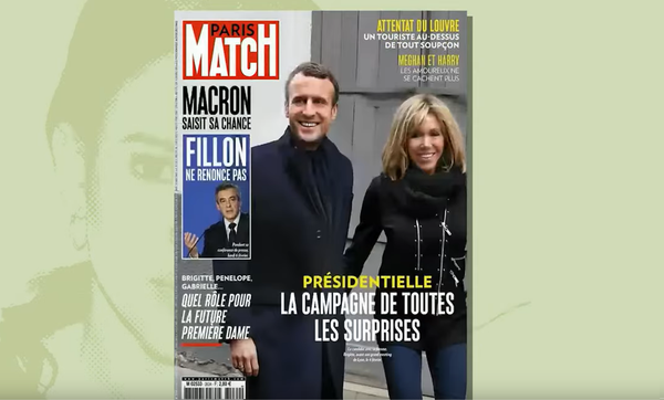 Эммануэль и Брижит Макрон на обложке французского журнала Paris Match