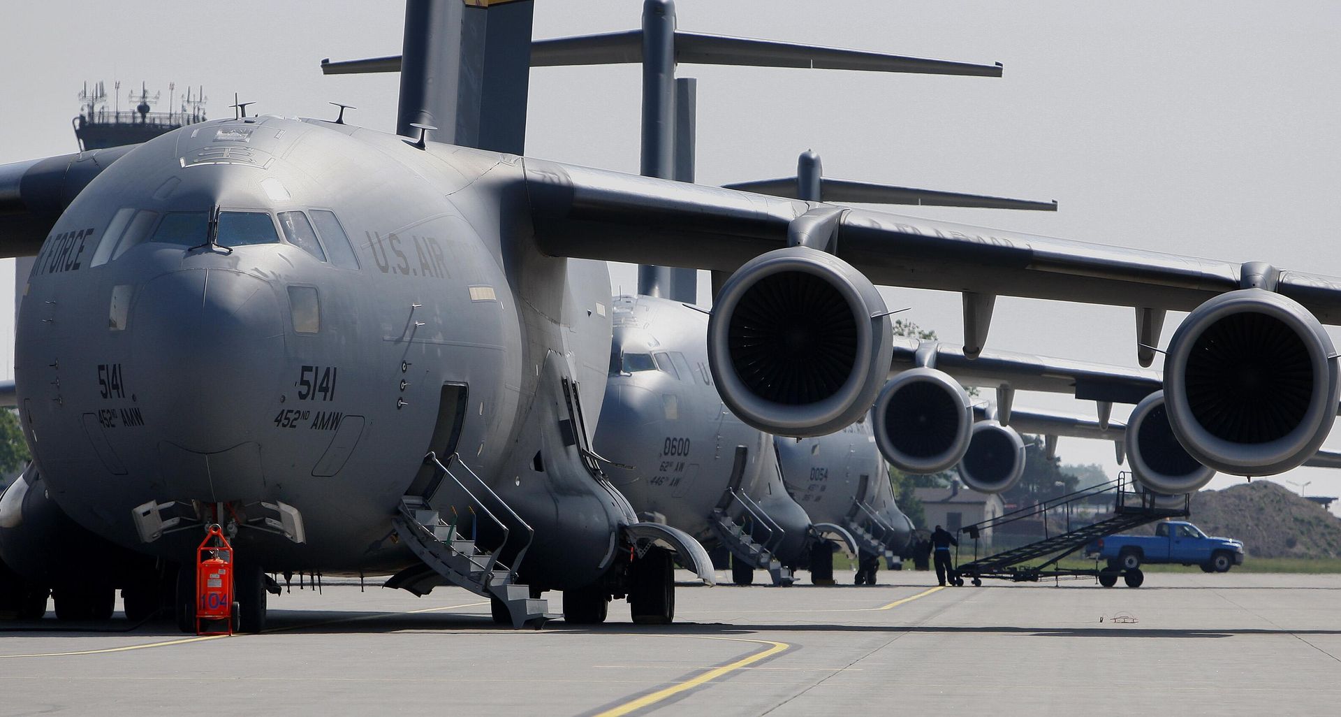 Самолеты C17 Globemaster на военной авиабазе США в Рамштайне, Германия - ИноСМИ, 1920, 01.04.2026