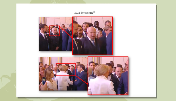 Фото с инаугурации Э. Макрона в 2022 году, кадр из видео