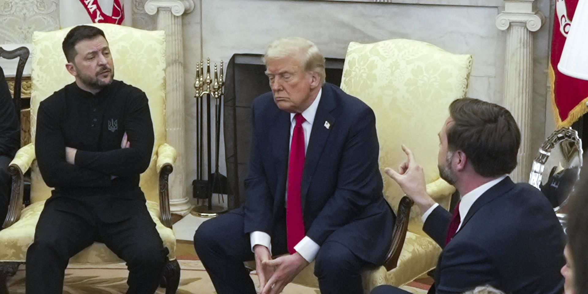 Президент США Дональд Трамп и вице-президент Джей Ди Вэнс беседуют с Владимиром Зеленским - ИноСМИ, 1920, 02.05.2025