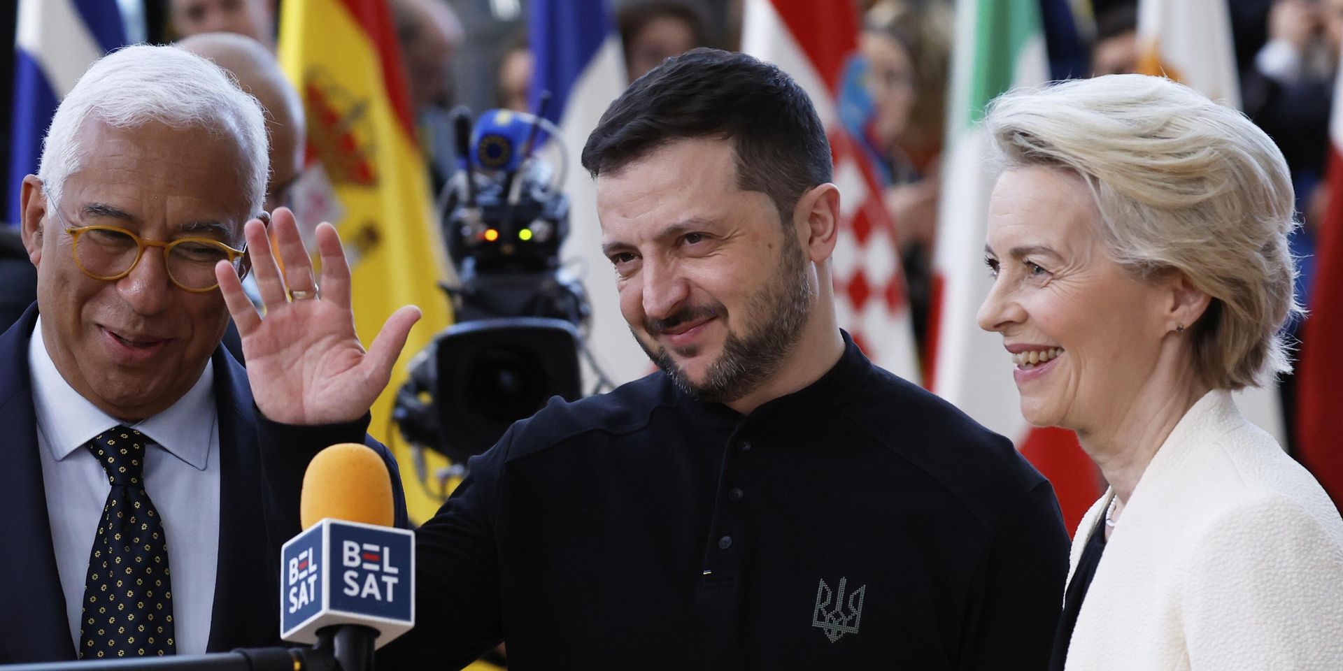 Президент Европейского совета Антониу Кошта, президент Украины Владимир Зеленский и председатель Еврокомиссии Урсула фон дер Ляйен на саммите ЕС в здании Европейского совета в Брюсселе 6 марта 2025 года - ИноСМИ, 1920, 24.10.2025