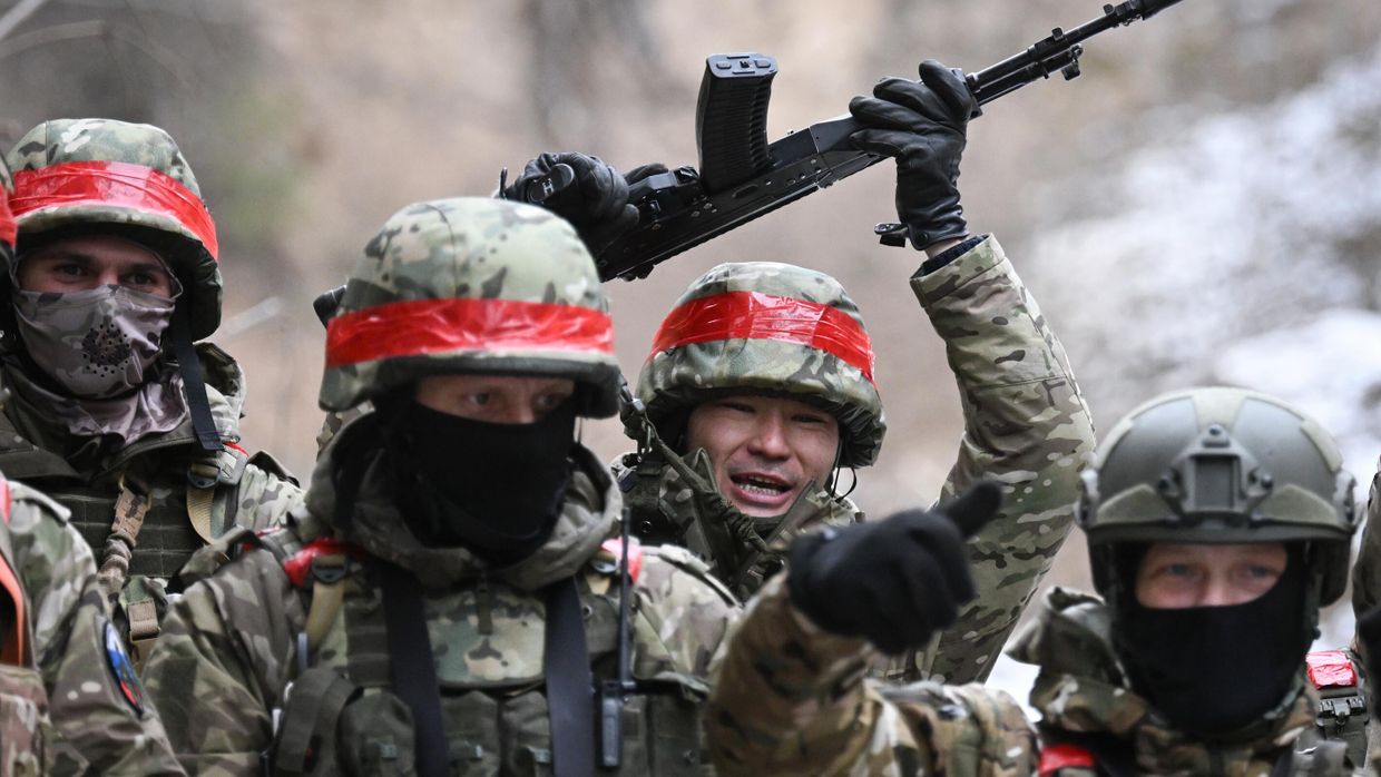 Боевое слаживание военнослужащих 40-й бригады морской пехоты группировки войск Север на Курском направлении СВО