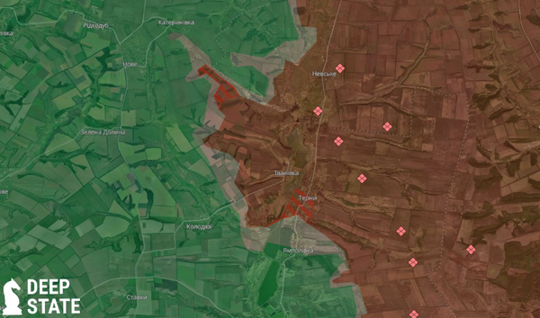 Линия фронта на Лиманском направлении по состоянию на 27 марта/DeepStateMAP