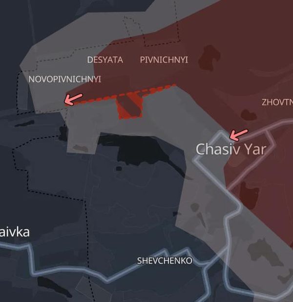 Продвижение российской армии в городе Часов Яр 