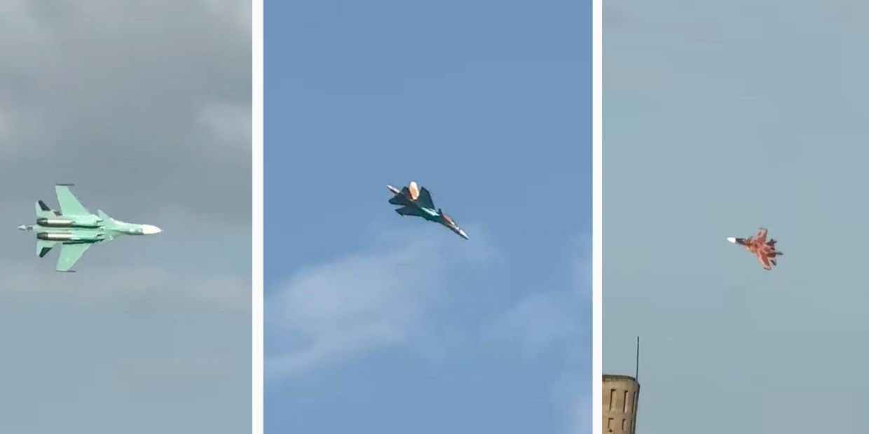 Су-34 в пустынно-коричневой и желтой цветовой гамме