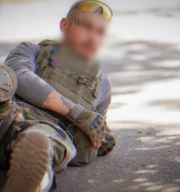 Боевик Азова*, кадр из видео