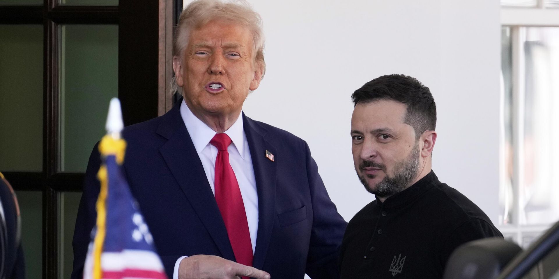 Президент Дональд Трамп приветствует Владимира Зеленского в Белом доме в Вашингтоне - ИноСМИ, 1920, 19.08.2025