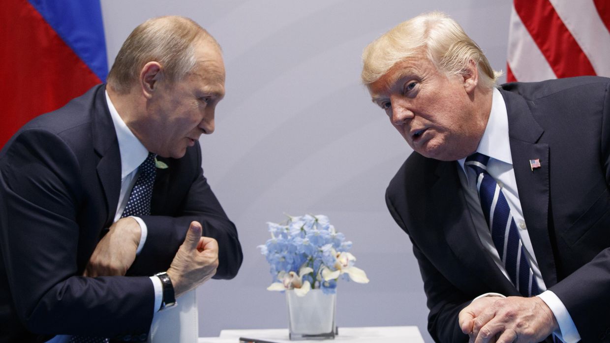 Президент России Владимир Путин и президент США Дональд Трамп