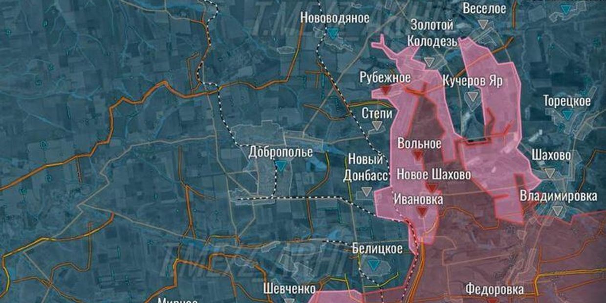 Прорыв ВС РФ к Гришино (по данным DeepState)