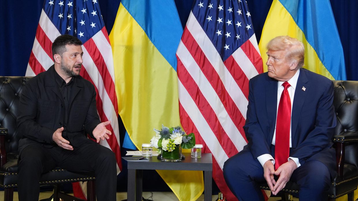Президент Дональд Трамп на встрече с Владимиром Зеленским во время Генеральной Ассамблеи ООН в Нью-Йорке