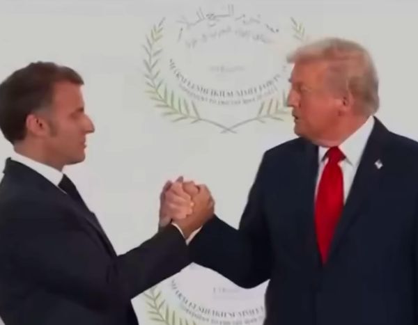 Эммануэль Макрон и Дональд Трамп