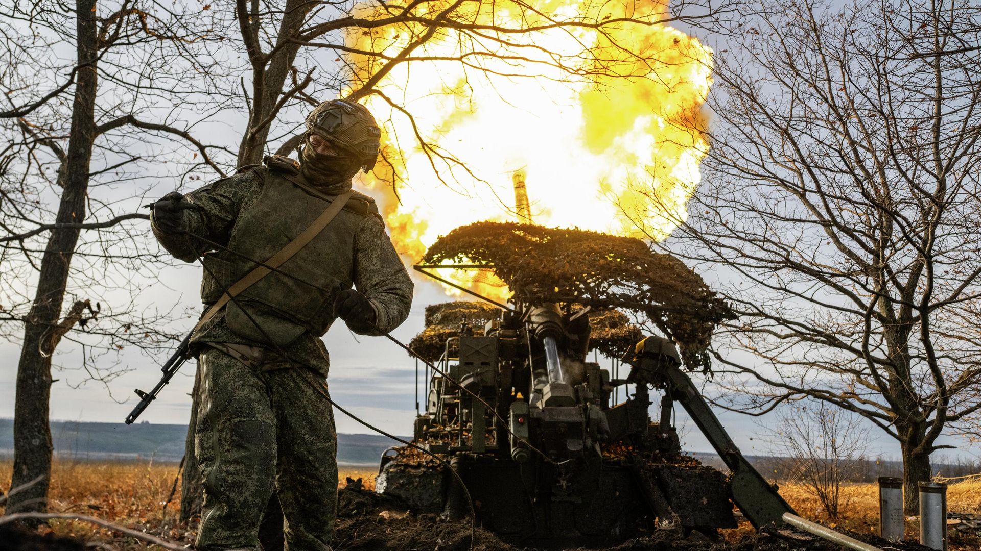 Боевая работа расчета САУ 2С7 Пион 45-й артбригады на Купянском направлении - ИноСМИ, 1920, 27.08.2026