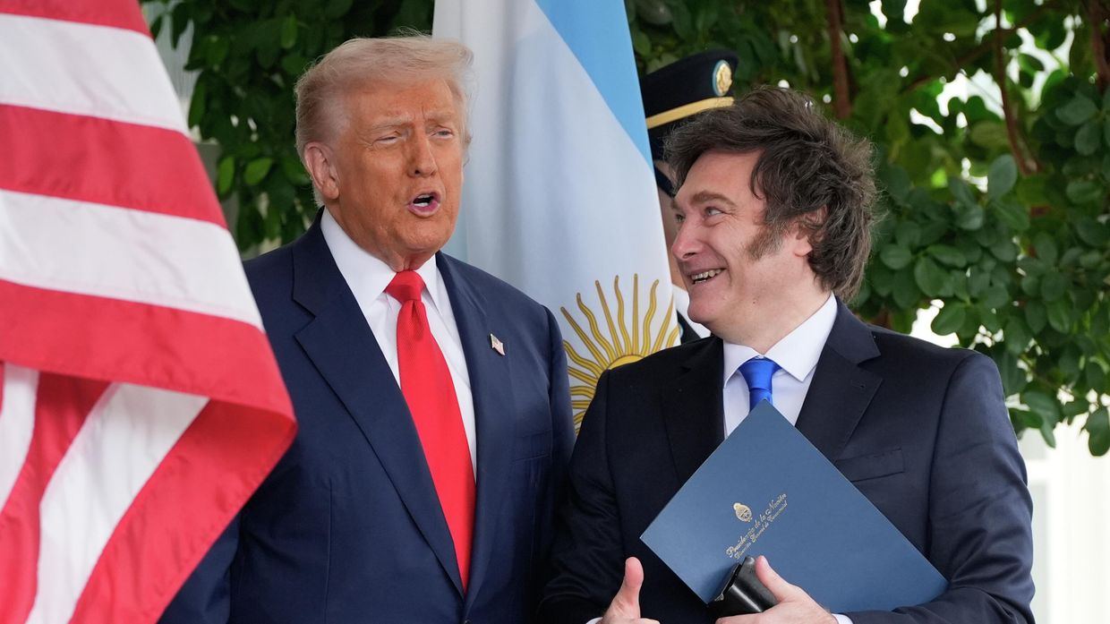 Президент США Дональд Трамп и президент Аргентины Хавьер Милей
