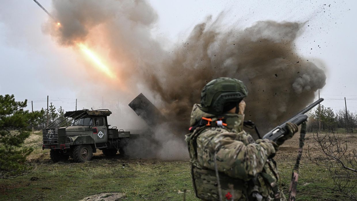 Боевая работа расчета РСЗО Град 83-го самоходного артполка на Краснолиманском направлении СВО