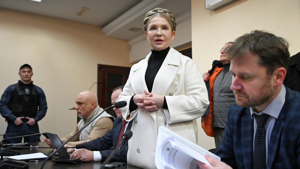 Юлия Тимошенко в зале суда в Киеве. Архивная фотография