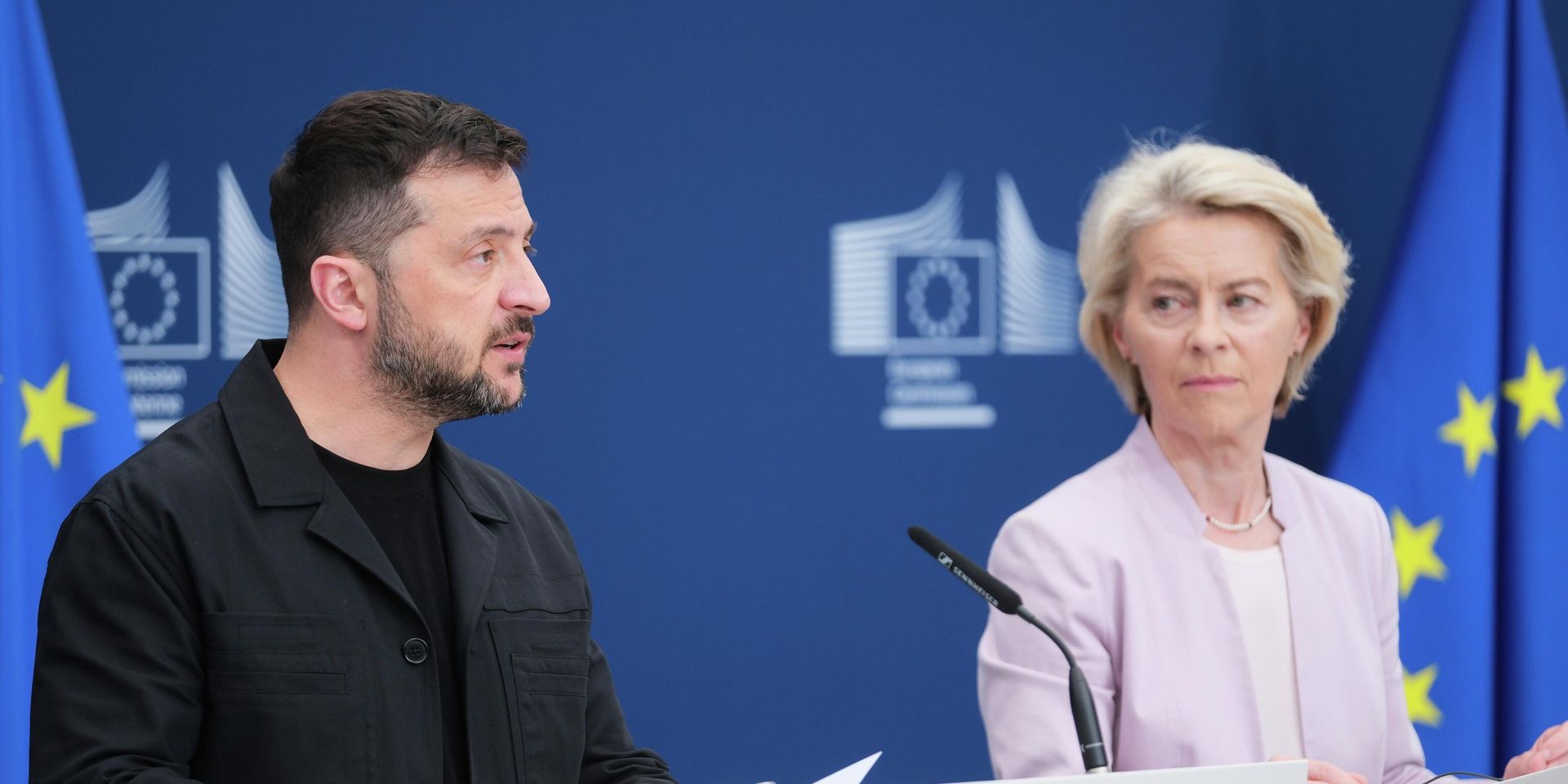 Президент Европейской комиссии Урсула фон дер Ляйен и Владимир Зеленский - ИноСМИ, 1920, 24.06.2026
