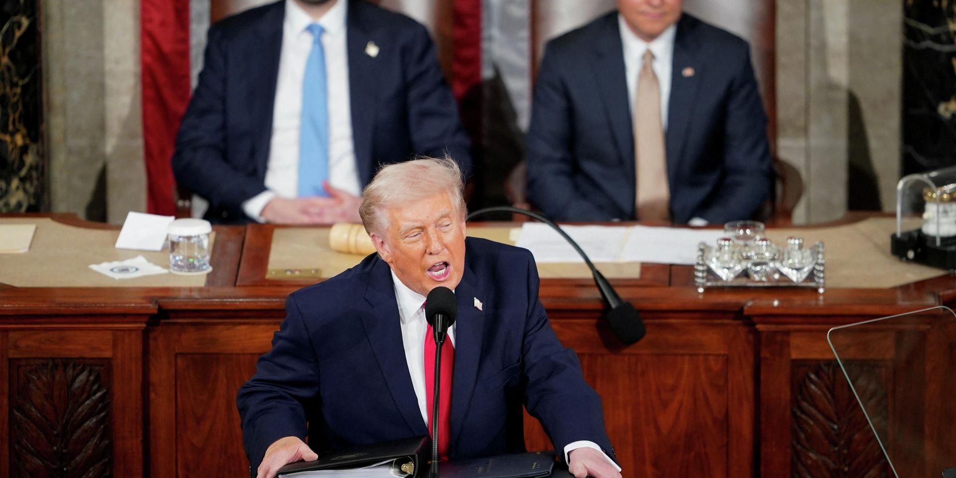 Президент США Дональд Трамп выступает с речью в Палате представителей Конгресса США в Вашингтоне - ИноСМИ, 1920, 25.02.2026