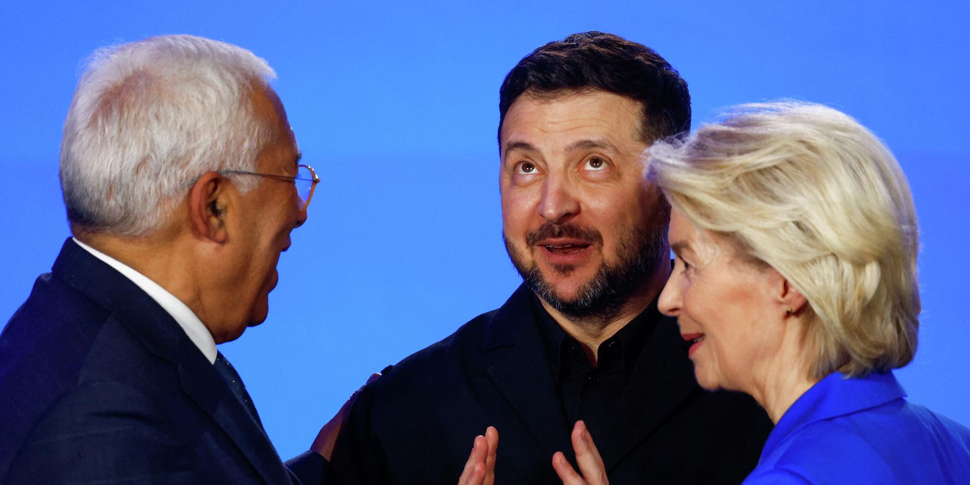 Президент Европейского совета Антонио Коста, Владимир Зеленский и президент Европейской комиссии Урсула фон дер Ляйен - ИноСМИ, 1920, 14.03.2026