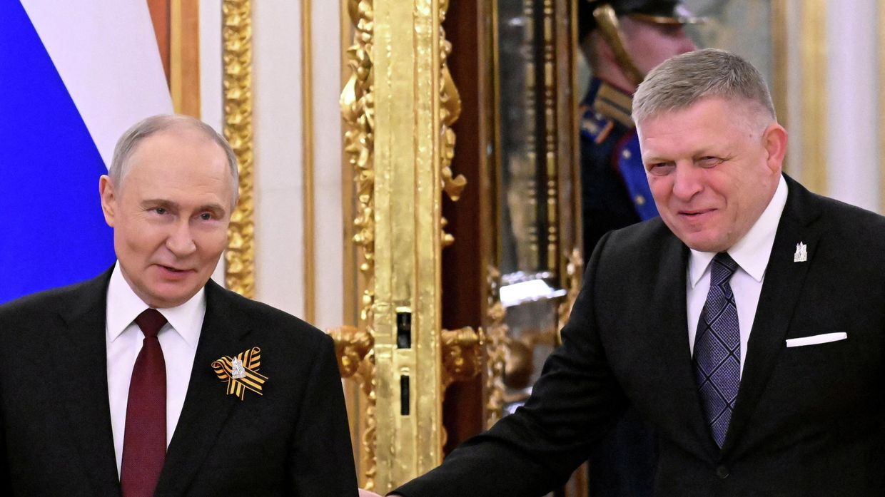 Владимир Путин с премьер-министром Словакии Робертом Фицо 