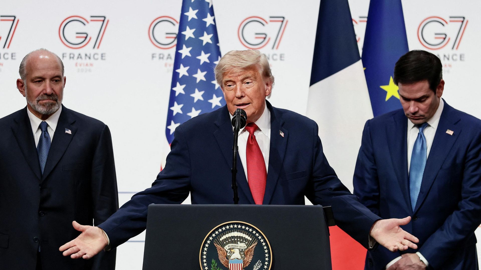 Президент США Дональд Трамп на саммите Большой семерки, Эвиан-ле-Бен, Франция - ИноСМИ, 1920, 18.06.2026