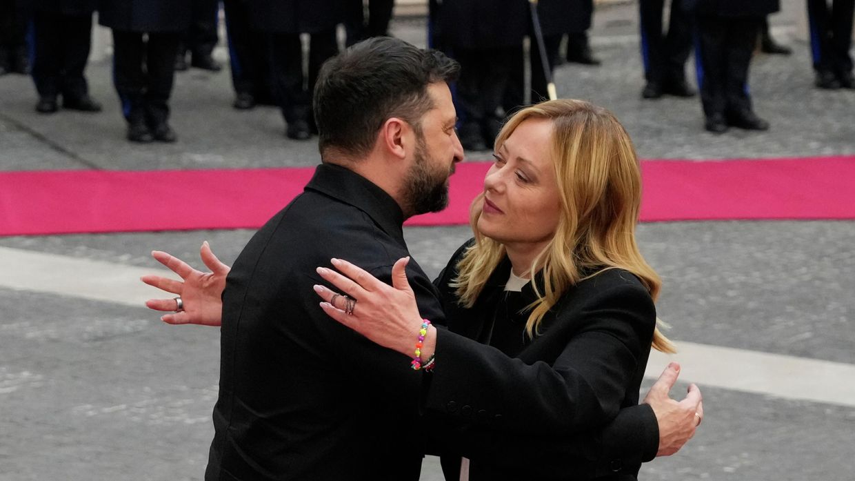 Владимир Зеленский и премьер-министр Италии Джорджия Мелони