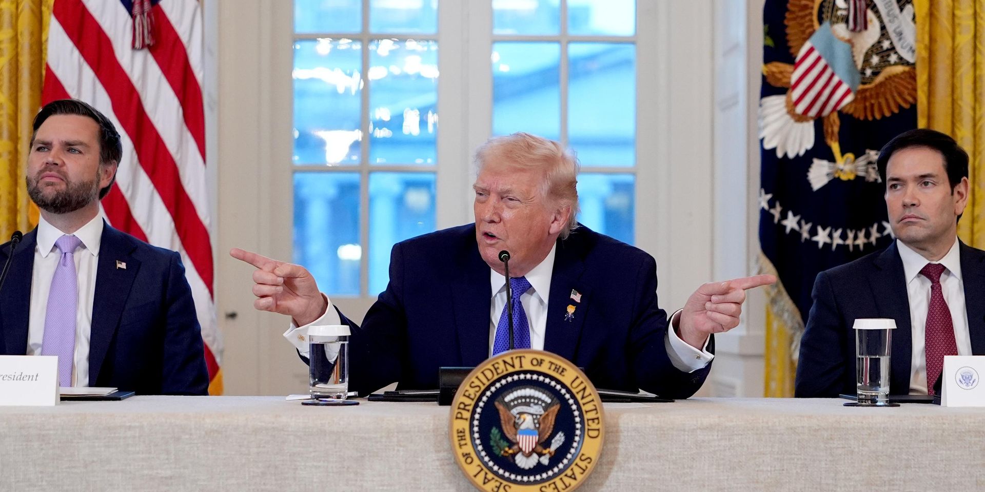 Президент США Дональд Трамп, вице-президент Джей Ди Вэнс и госсекретарь Марко Рубио - ИноСМИ, 1920, 13.08.2026