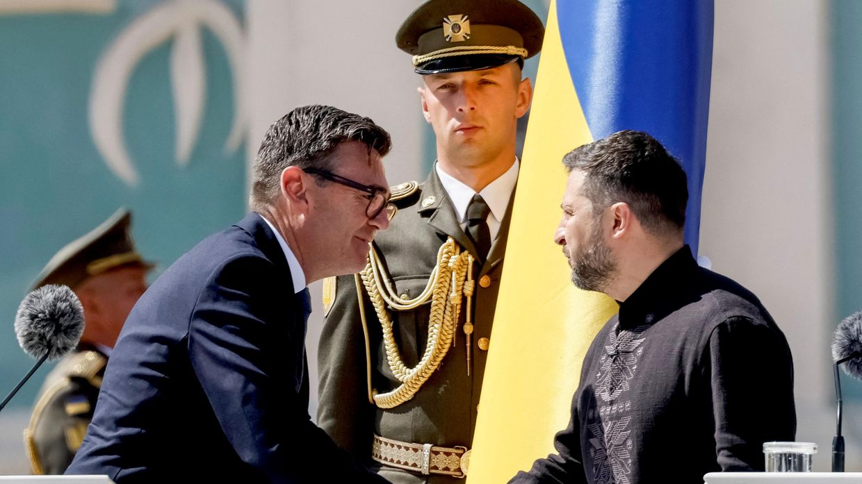 Премьер-министр Великобритании Энди Бернем и Владимир Зеленский Премьер-министр Великобритании Энди Бернем и Владимир Зеленский