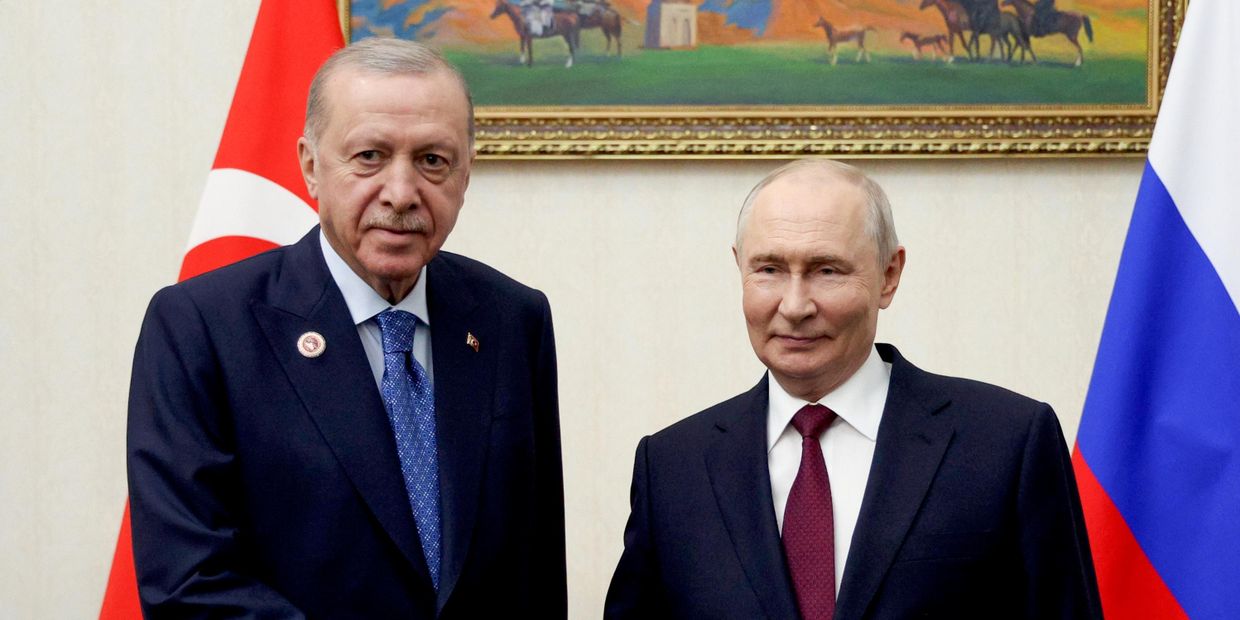 Президент Владимир Путин встретился в Бишкеке с президентом Турции Реджепом Тайипом Эрдоганом