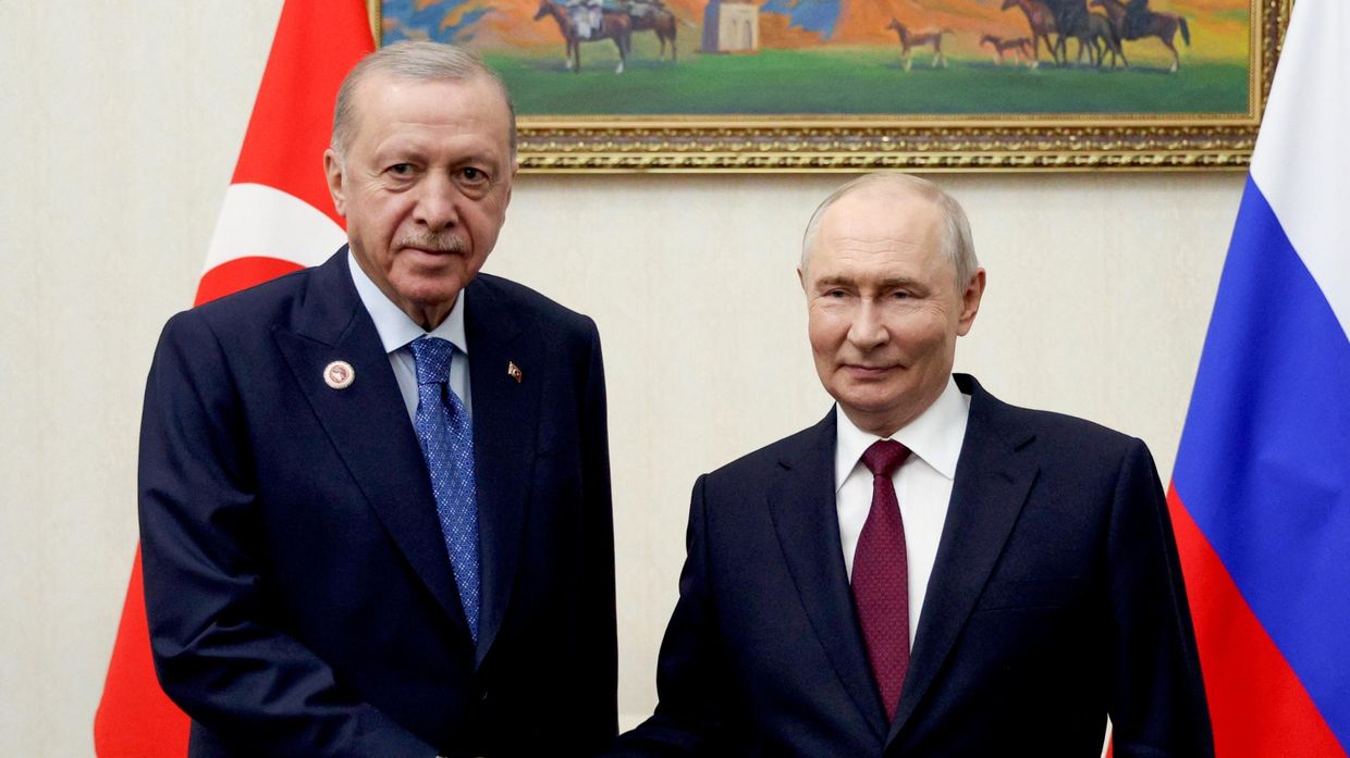 Президент Владимир Путин встретился в Бишкеке с президентом Турции Реджепом Тайипом Эрдоганом