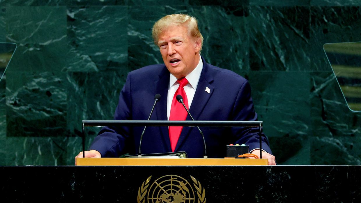 Президент США Дональд Трамп выступает на 81-й сессии Генеральной Ассамблеи Организации Объединенных Наций в штаб-квартире ООН в Нью-Йорке, США, 22 сентября 2026 года Президент США Дональд Трамп выступает на 81-й сессии Генеральной Ассамблеи Организации Объединенных Наций в штаб-квартире ООН в Нью-Йорке, США, 22 сентября 2026 года