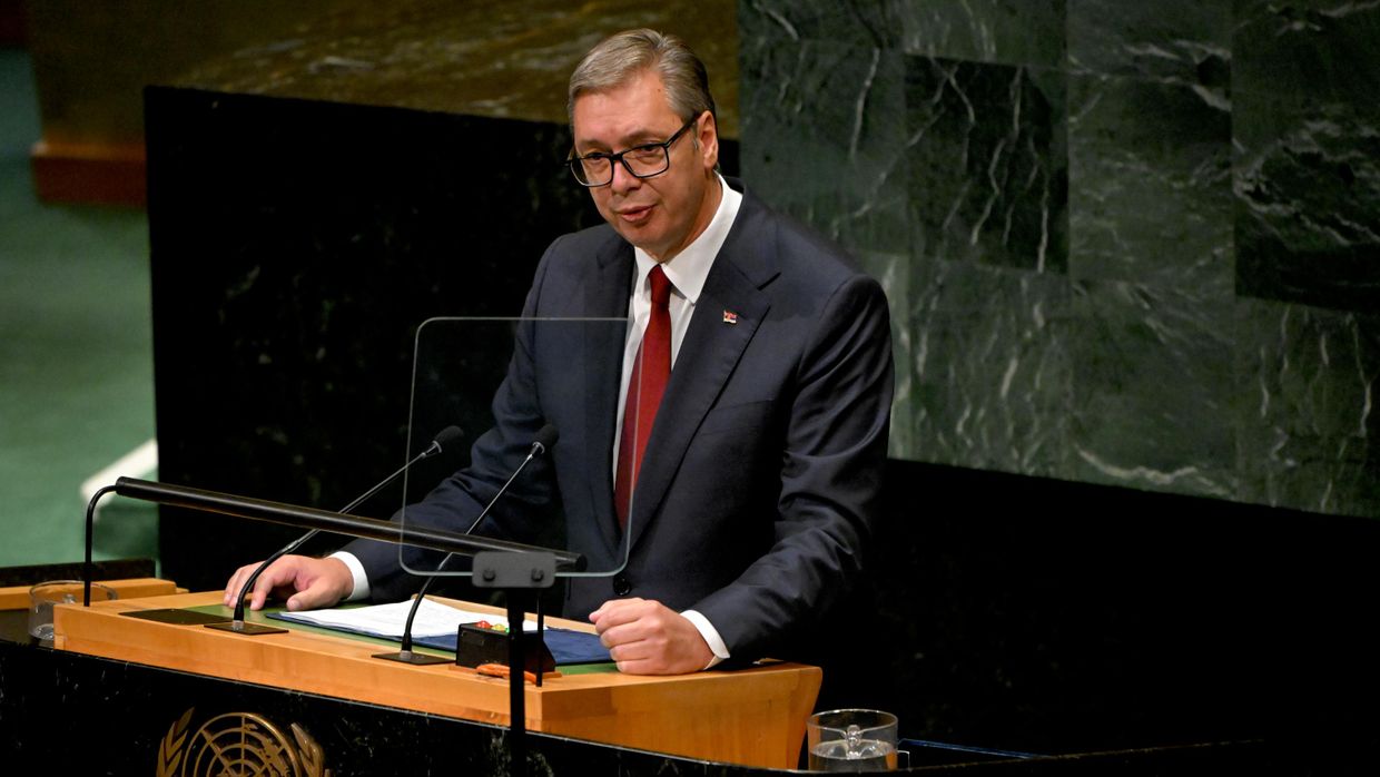 Президент Сербии Александр Вучич на заседании 81-й сессии Генассамблеи ООН