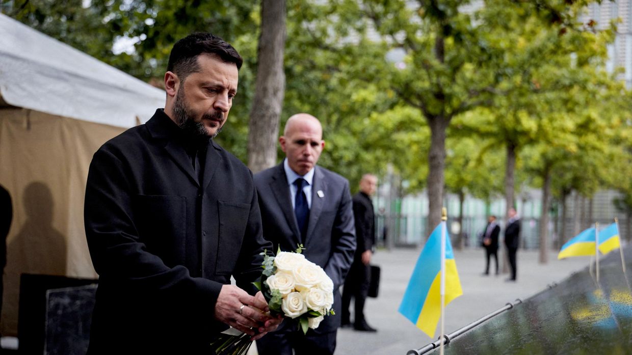 Владимир Зеленский посещает мемориал и музей 9/11 в Нью-Йорке