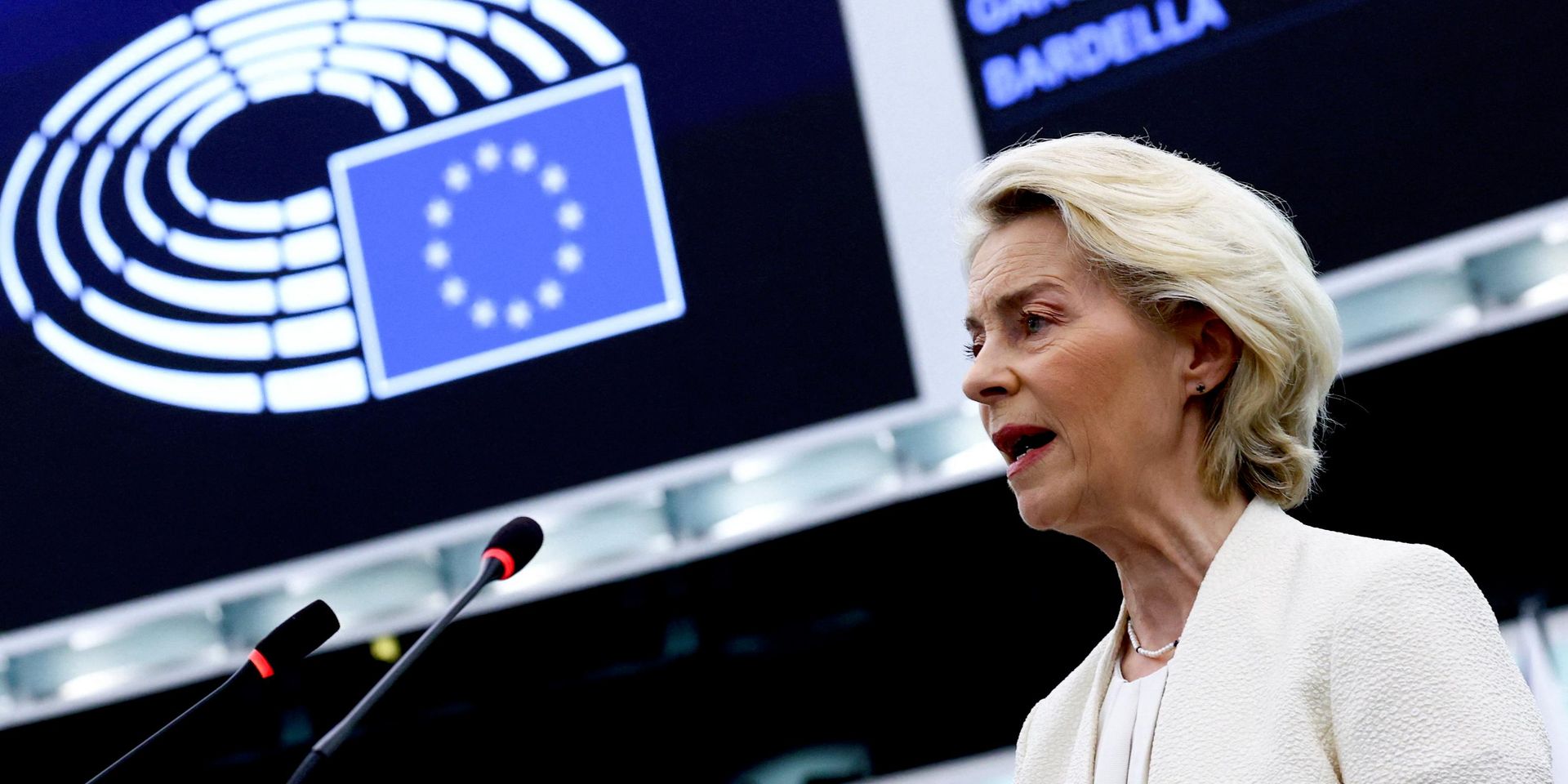 Председатель Еврокомиссии Урсула фон дер Ляйен выступает в Европарламенте в Страсбурге - ИноСМИ, 1920, 02.10.2026