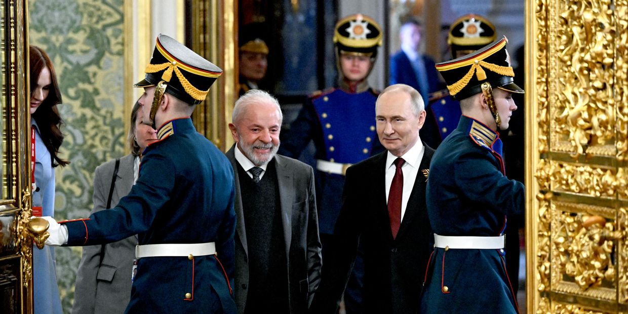 Встреча президента РФ В. Путина и президента Бразилии Луиса Инасиу Лулы да Силвы