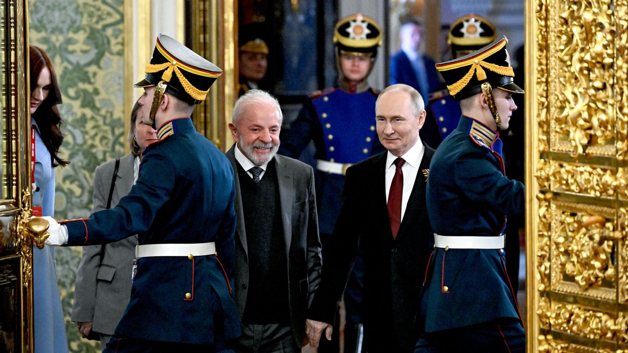 Встреча президента РФ В. Путина и президента Бразилии Луиса Инасиу Лулы да Силвы
