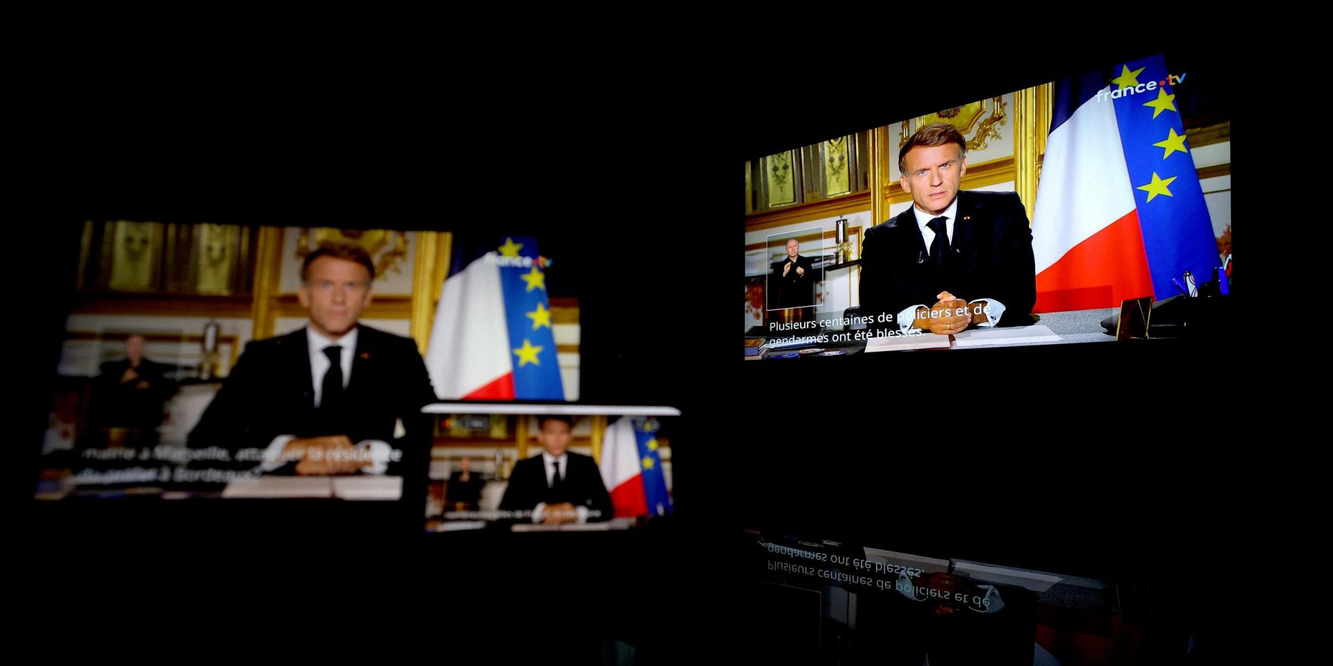 Президент Франции Эммануэль Макрон во время телевизионного обращения к нации - ИноСМИ, 1920, 18.10.2026
