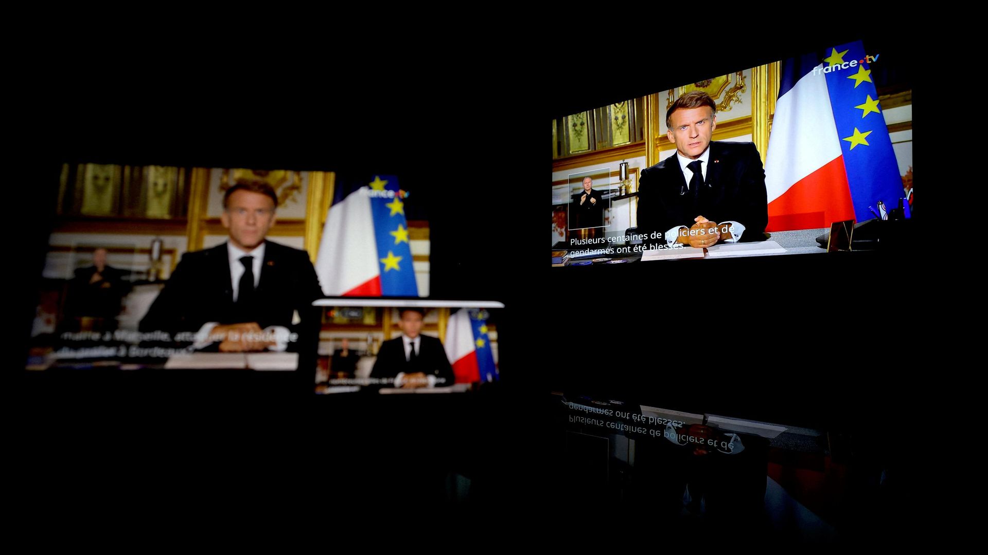 Президент Франции Эммануэль Макрон во время телевизионного обращения к нации - ИноСМИ, 1920, 18.10.2026