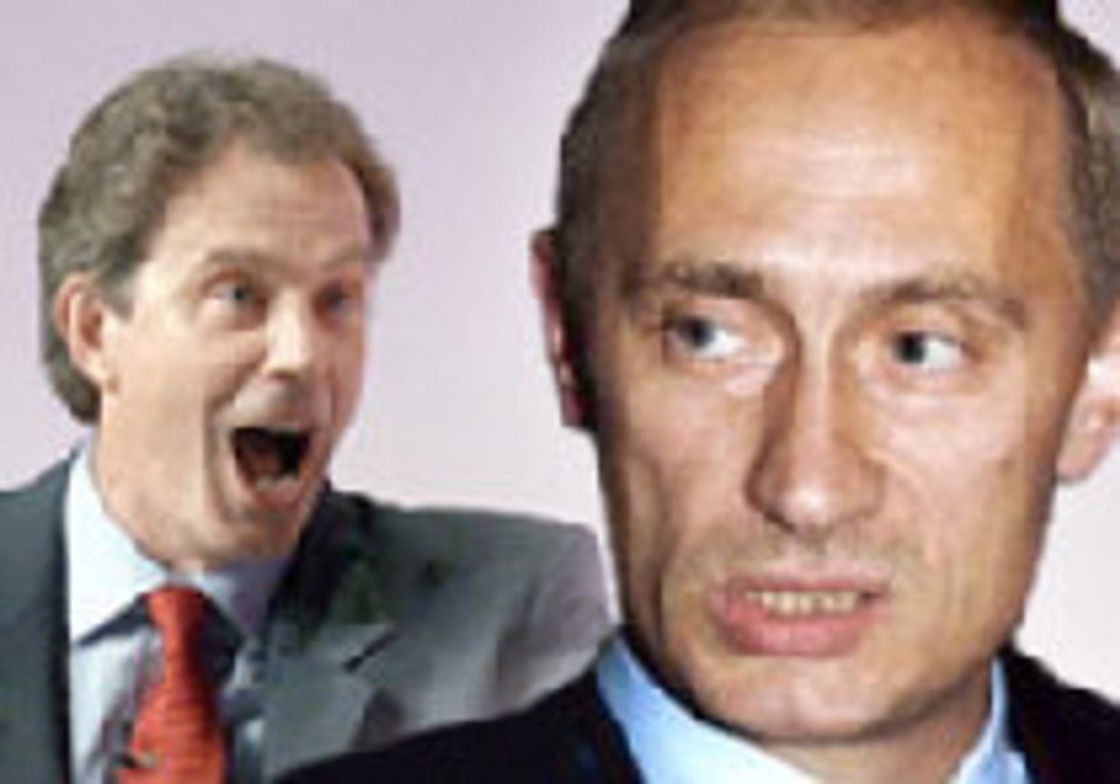 Холодный взгляд Владимира Путина не сулит Тони Блэру ничего хорошего picture