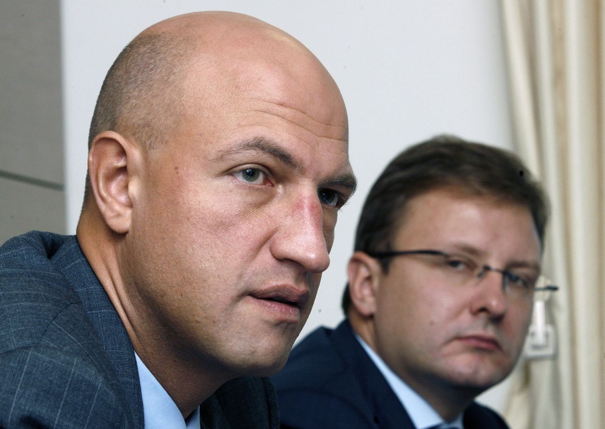Head of Alfa Group's Altimo, Alexei Reznikovich, and Vimpelcom's CEO Alexander Torbakhov
