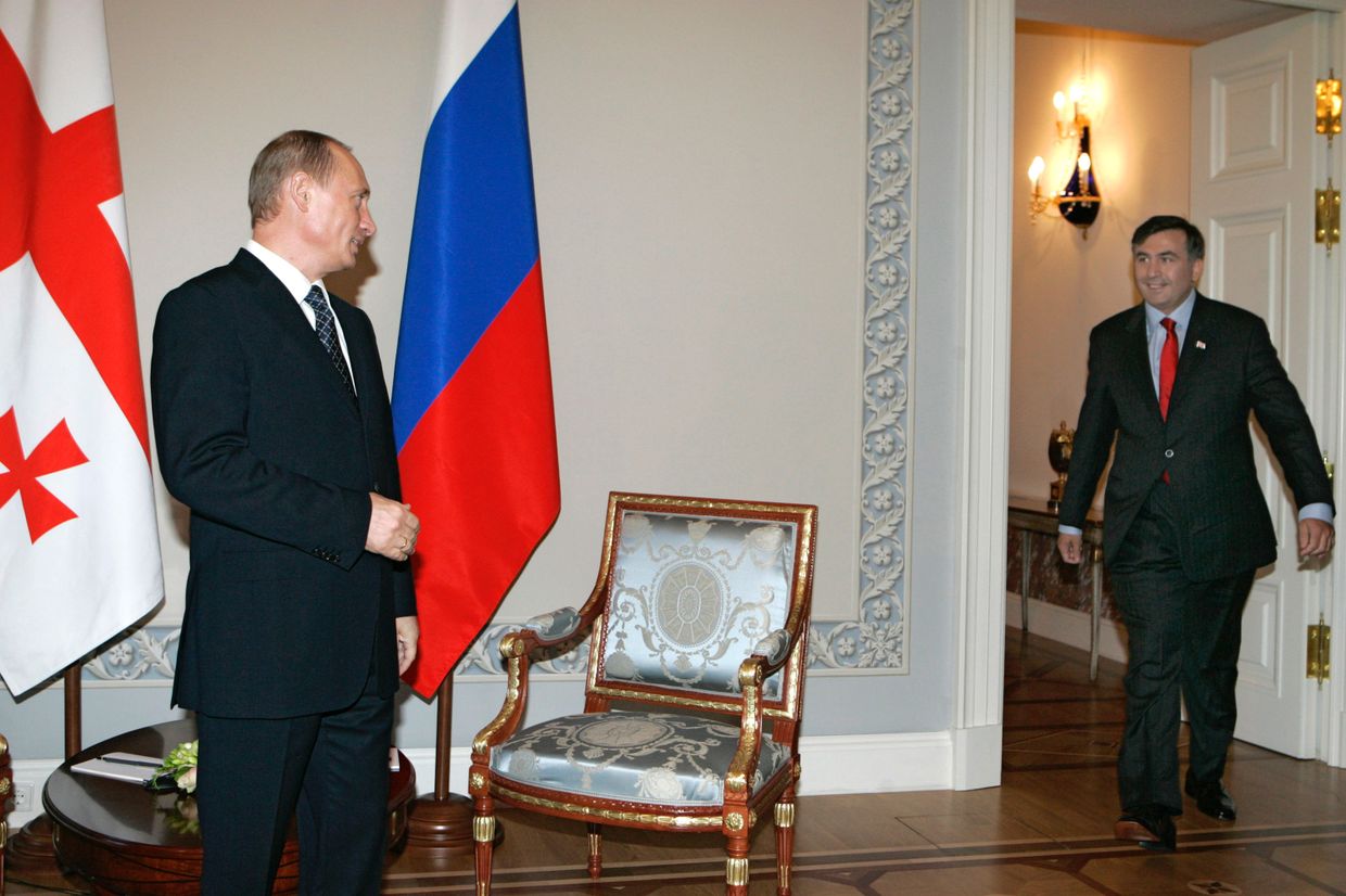 Путин флаги Россия Грузия