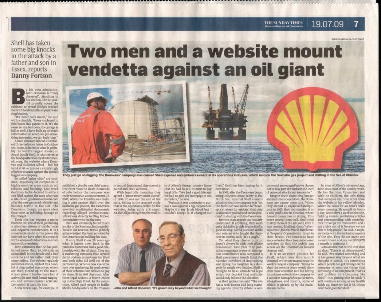  Альфред Донован газета Shell