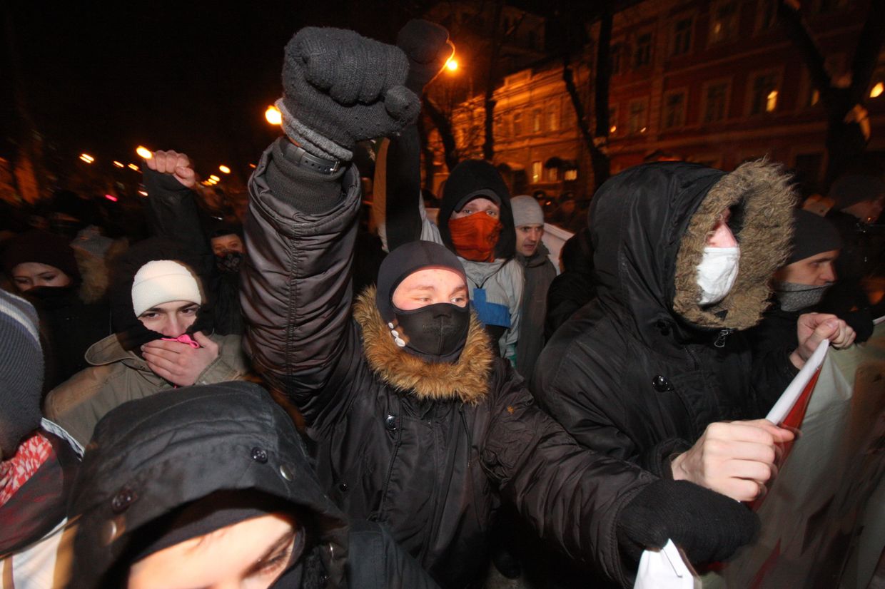 Акция памяти Станислава Маркелова и Анастасии Бабуровой в Москве