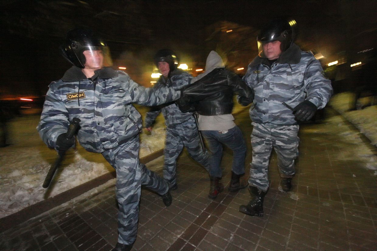 Акция памяти Станислава Маркелова и Анастасии Бабуровой в Москве