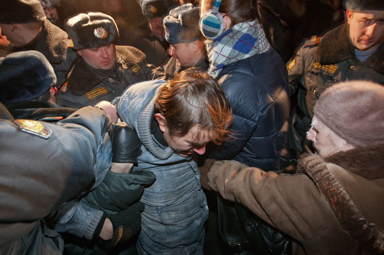 Акция в защиту 31 статьи Конституции на Триумфальной площади в Москве
