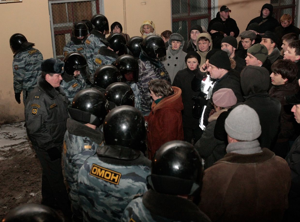 Несанкционированная акция несогласных в Санкт-Петербурге