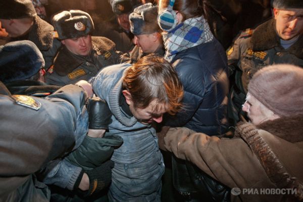 Акция в защиту 31 статьи Конституции на Триумфальной площади в Москве