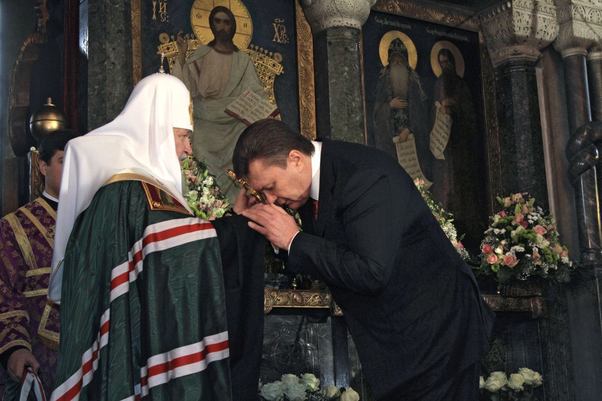 Патриарх Кирилл и митрополит Владимир отслужили литургию в честь инаугурации нового президента В.Януковича