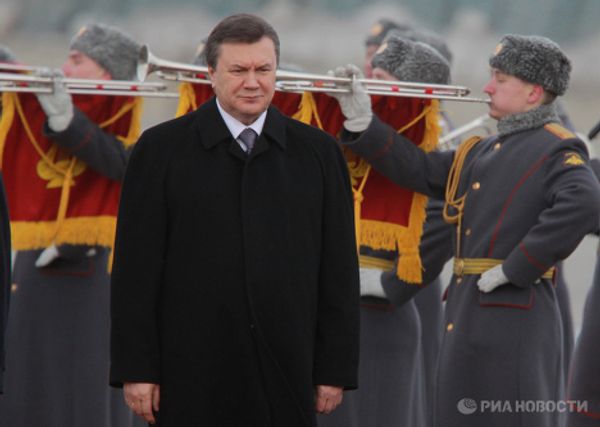 Президент Украины Виктор Янукович прибыл в Москву в официальным визитом
