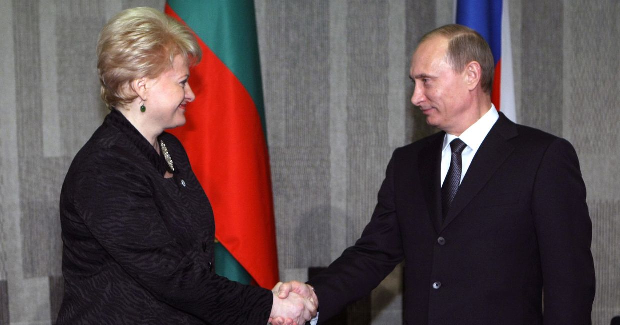 Встреча премьер-министра РФ Владимира Путина с президентом Литвы Далией Грибаускайте