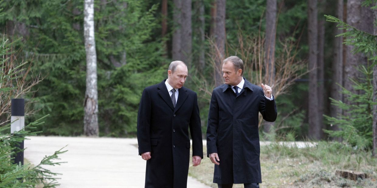 Премьер-министр РФ Владимир Путин посетил мемориальный комплекс Катынь